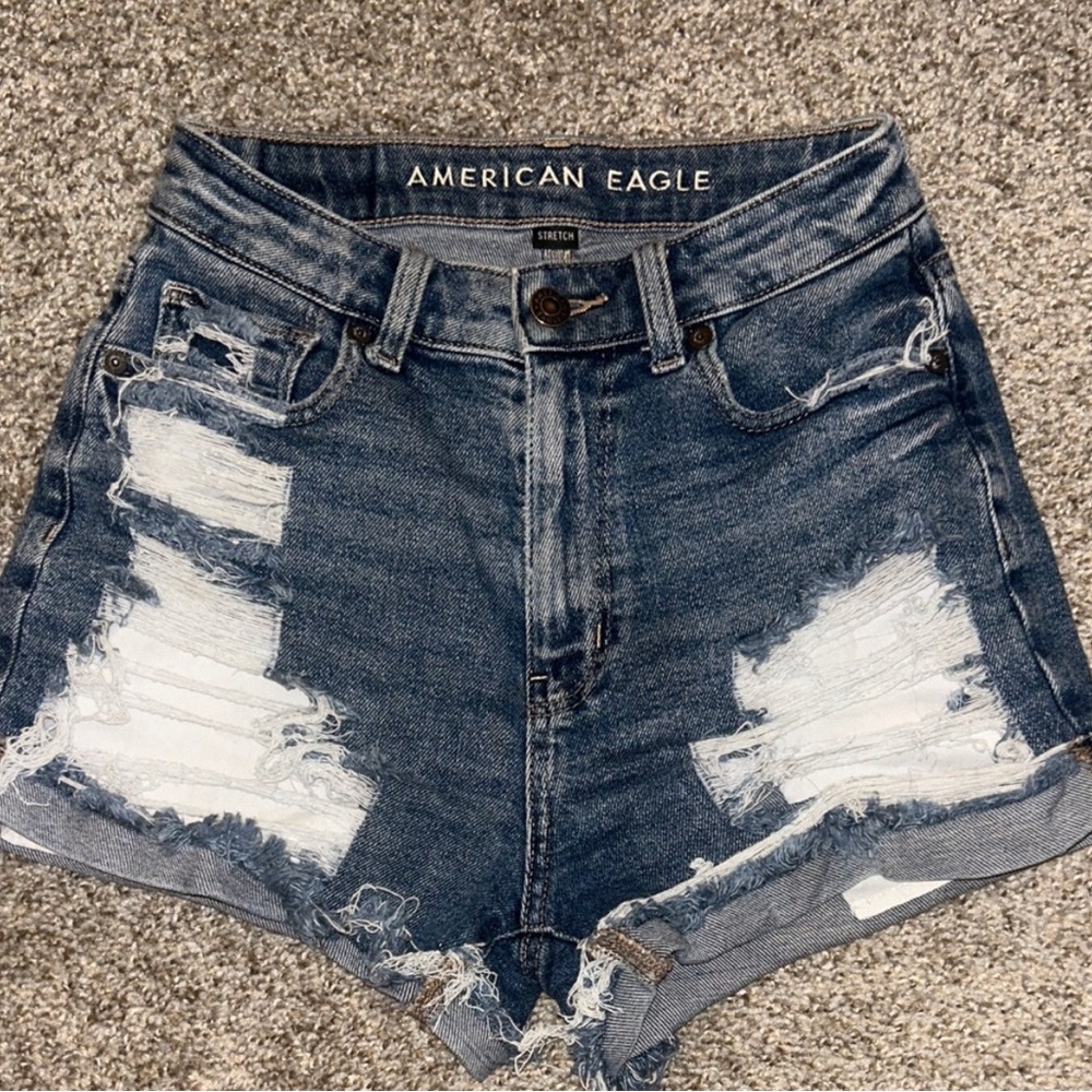 American Eagle Ripped Mom Shorts